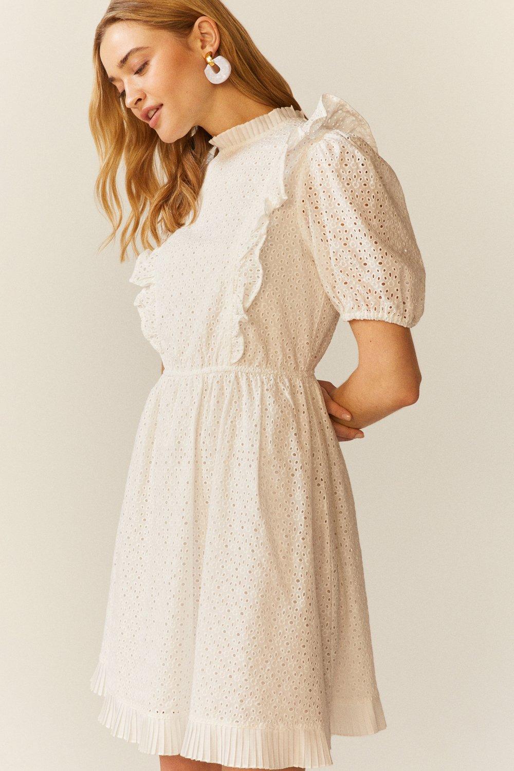 cotton broderie dress