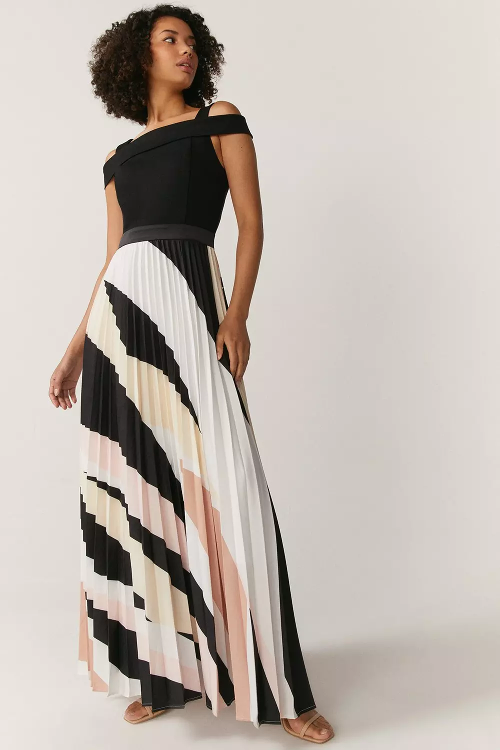 Coast beaumont block 2024 colour maxi dress