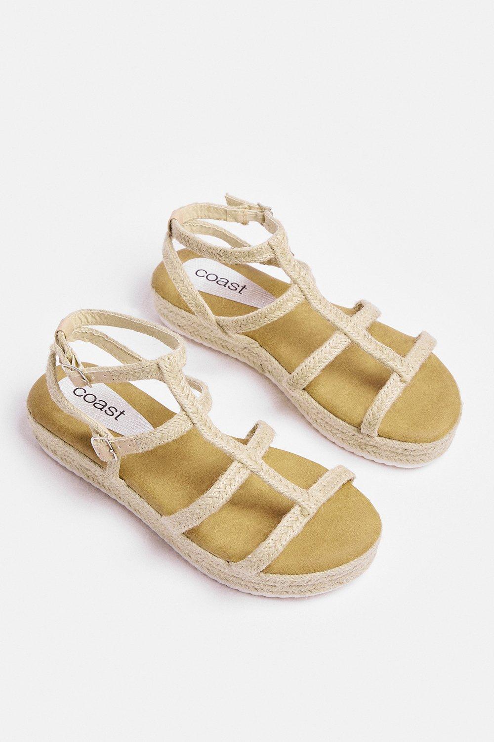 raffia flatform sandals