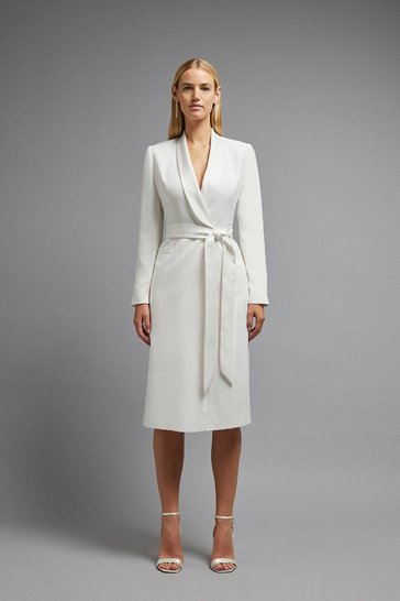 Coast – Premium Midi Tie Waist Tuxedo Dress Robes de mariée à moins de 200 euros COAST
