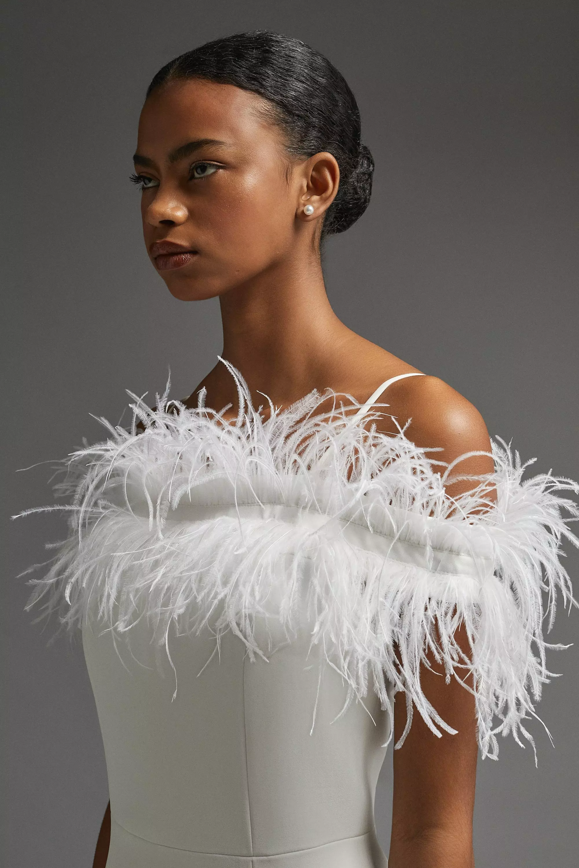 bardot feather dress