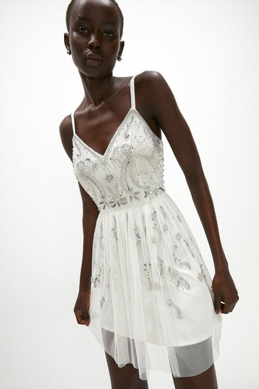 Coast – Bardot Textured Skirt Midi Dress Robes de mariée à moins de 200 euros COAST