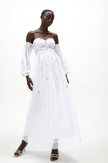 Coast – Embellished Bardot Maxi Dress Robes de mariée à moins de 200 euros COAST