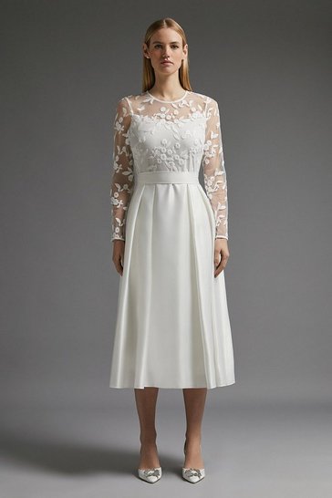 Coast – Midi Dress With Statement Bow Robes de mariée courtes The Wedding Explorer