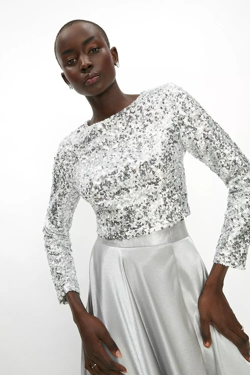 Long Sleeve Sequin Top | Coast