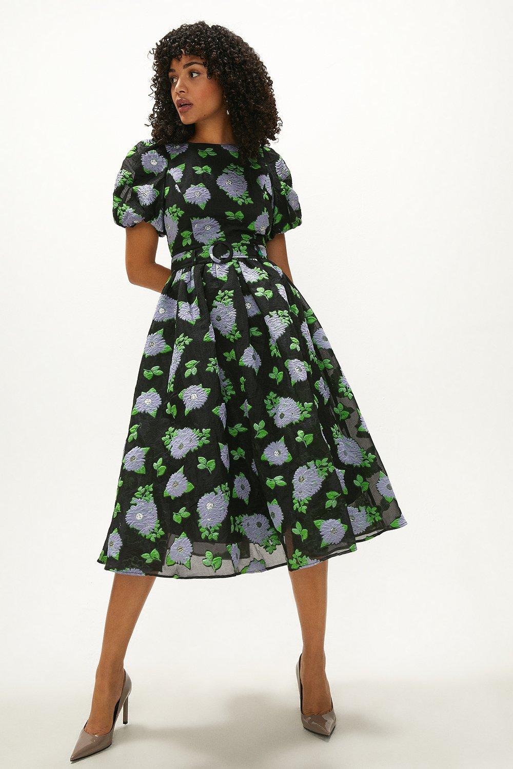 jacquard dress midi