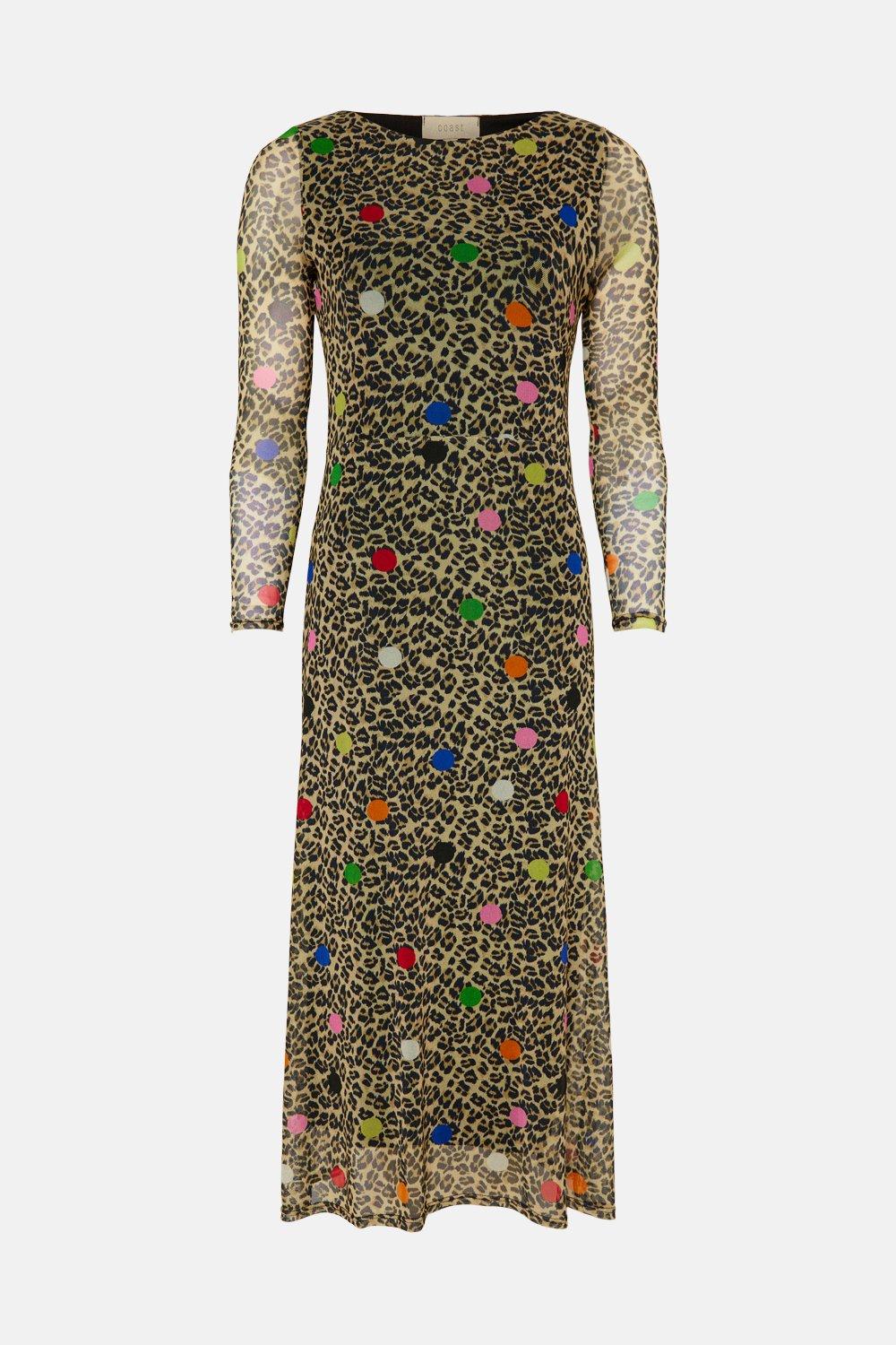 coast martha leopard print dress