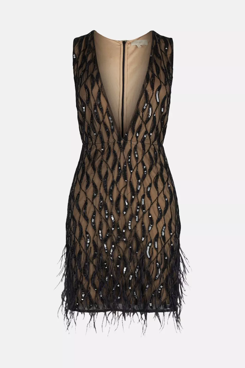 Birthday Girl Crystal Embellished Feather Dress