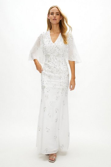 Coast – Sustainable Embellished Cape Sleeve Dress Robes de mariée à moins de 200 euros COAST