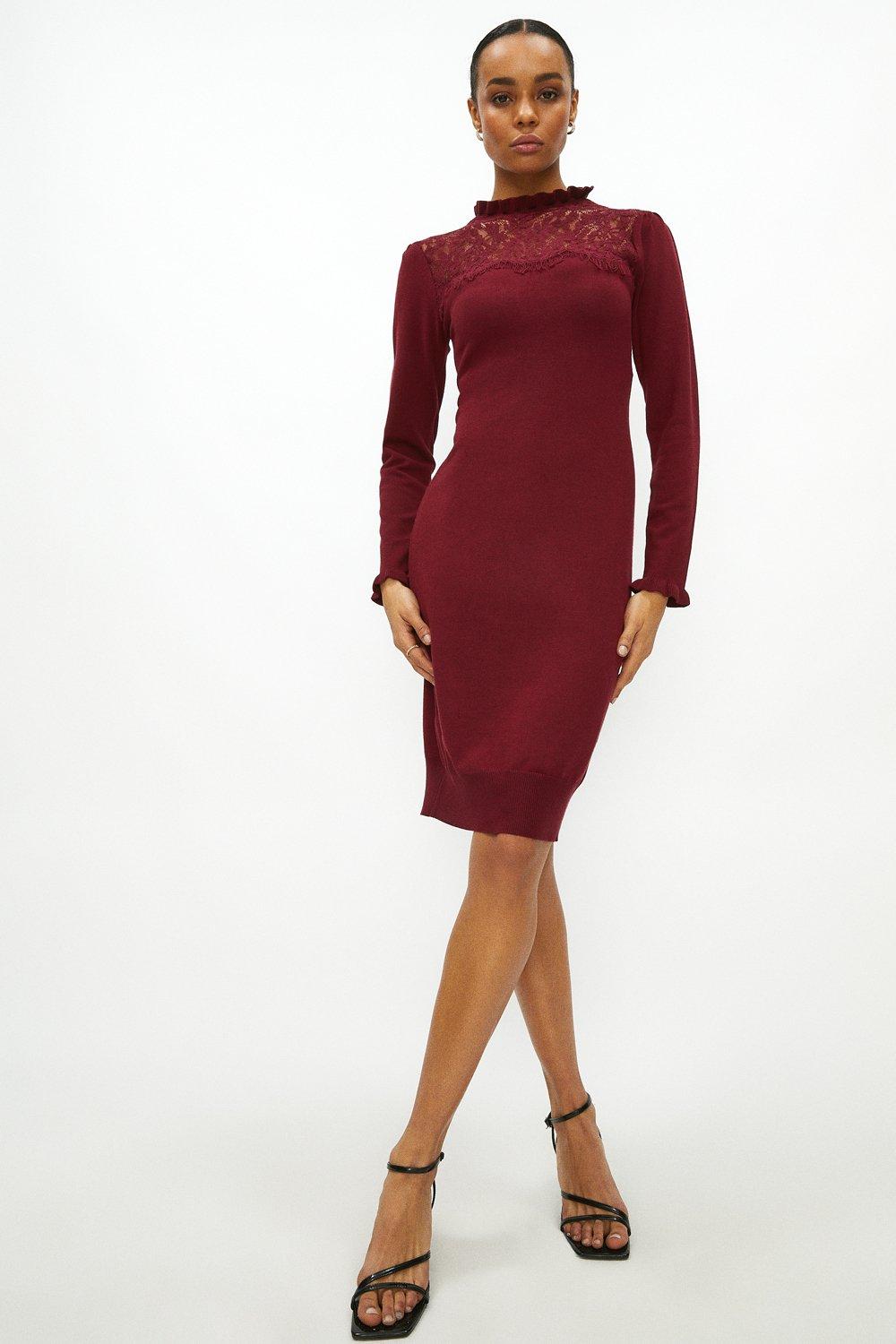 coast red lace dress