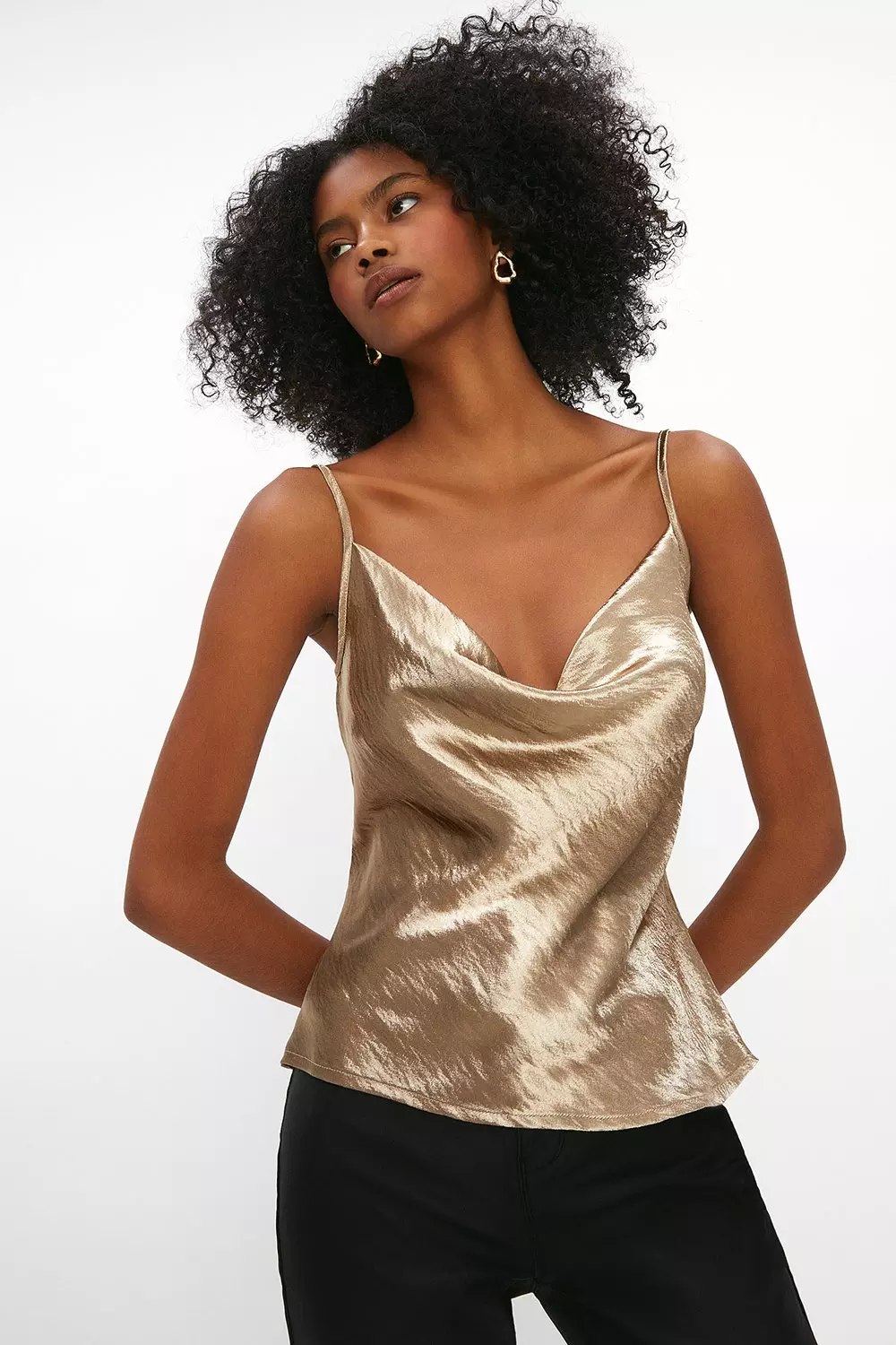 Satin Cowl Neck Cami | Coast