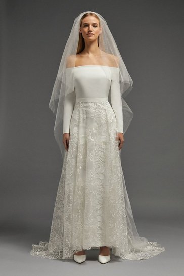 Coast – Bardot Maxi Dress And Overlay Skirt Set Robes de mariée à moins de 200 euros COAST