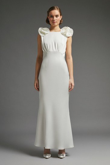 Coast – Corset Detail Full Mini Dress With Bow Back Robes de mariée à moins de 200 euros COAST