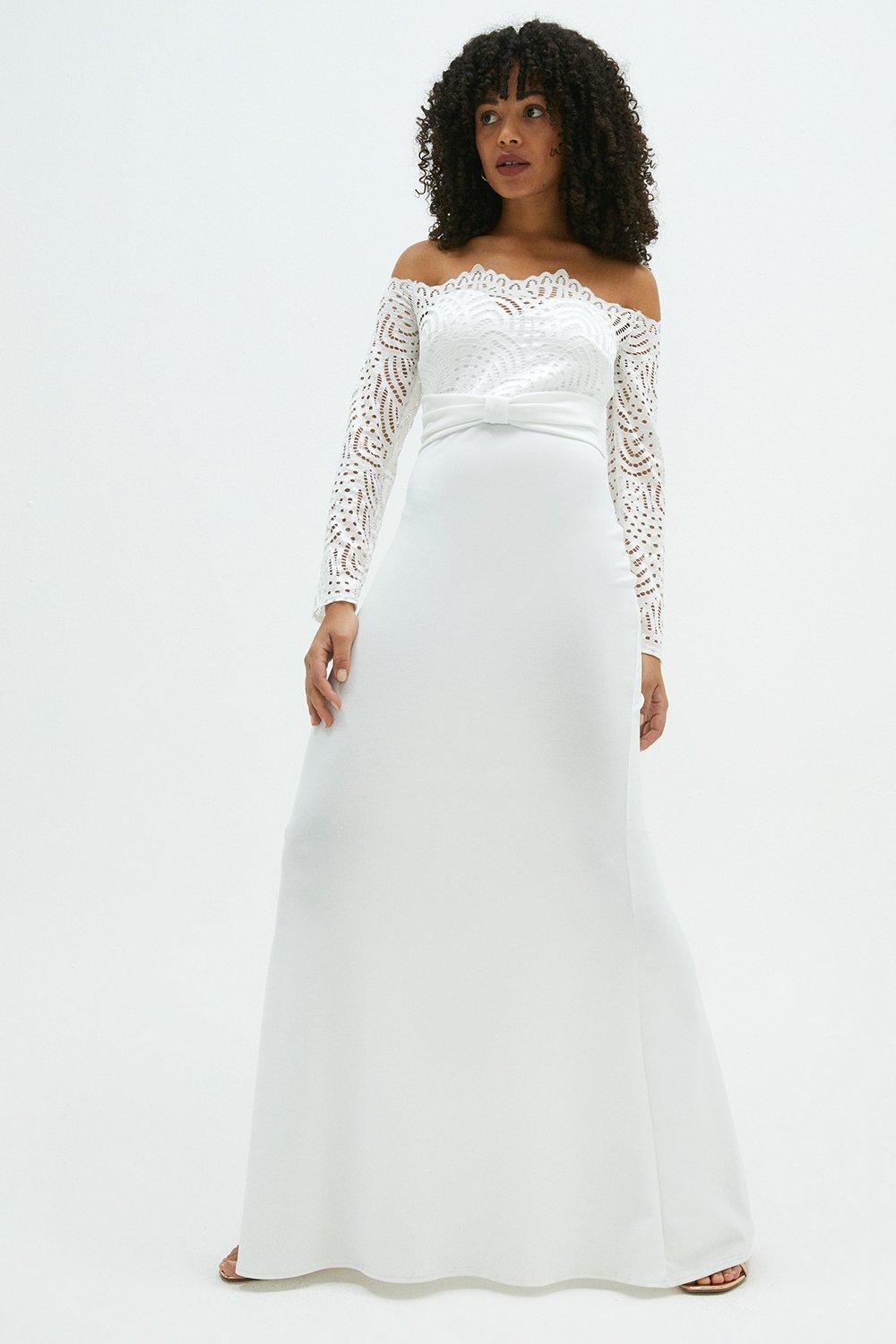 ivory lace maxi
