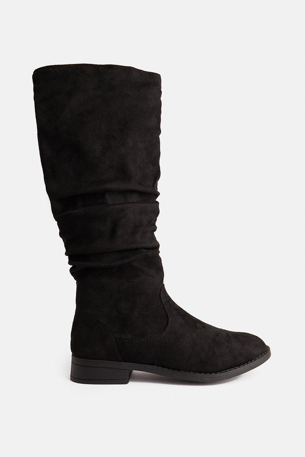 knee high ruched boots