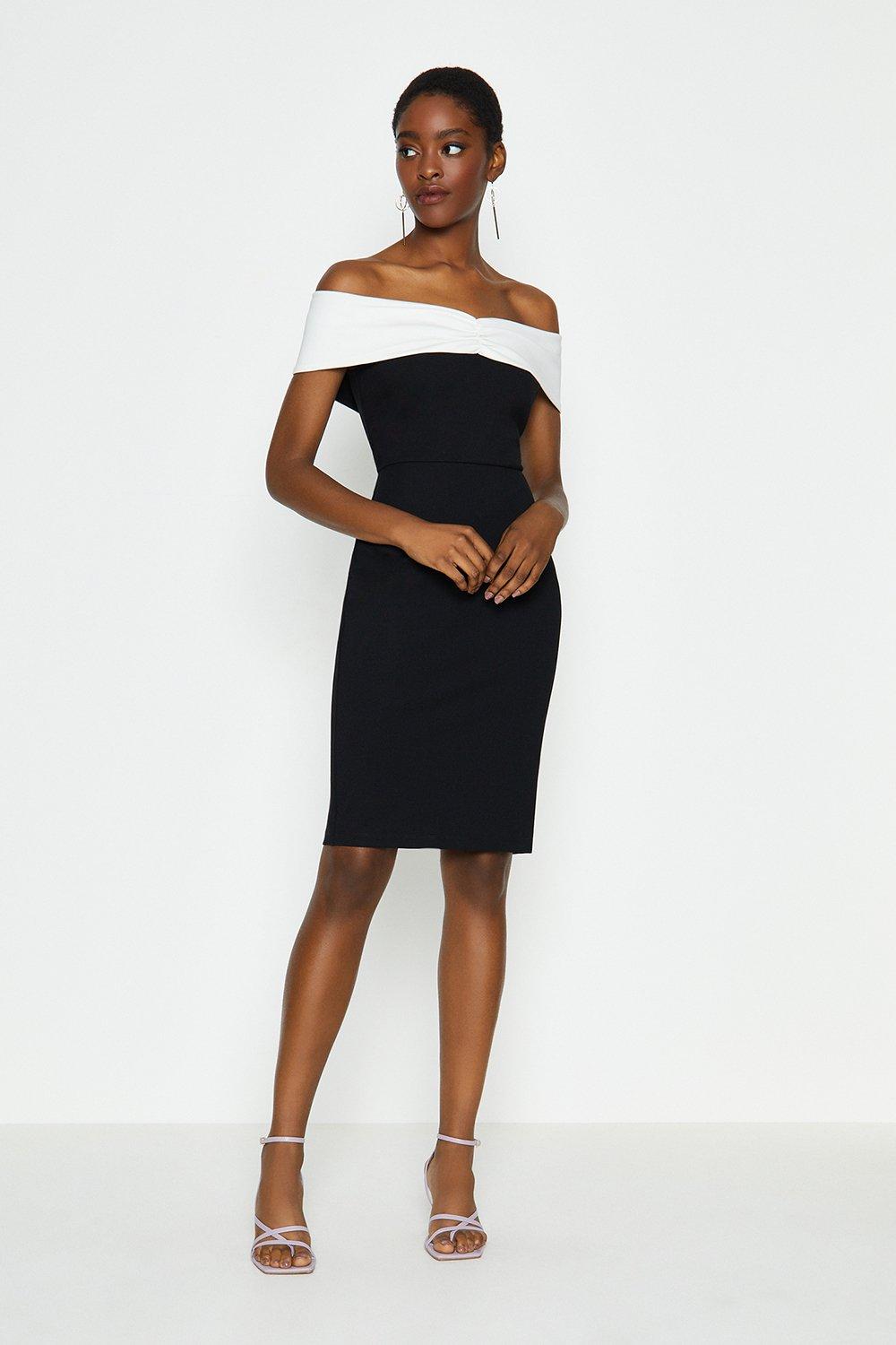 black bardot shift dress