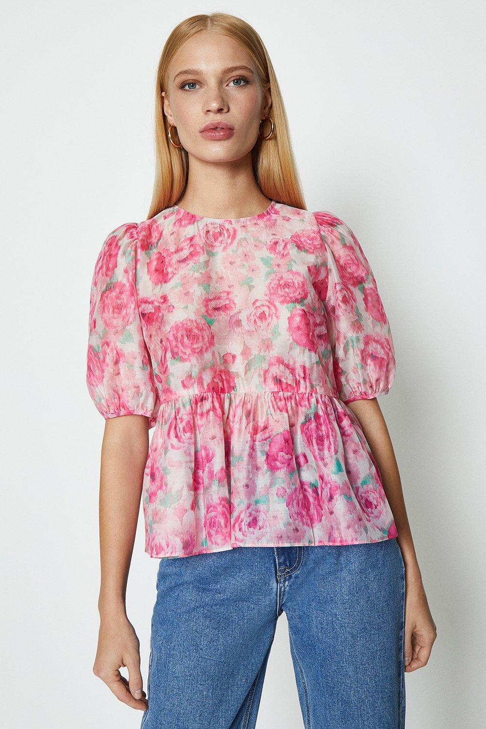 pink organza top