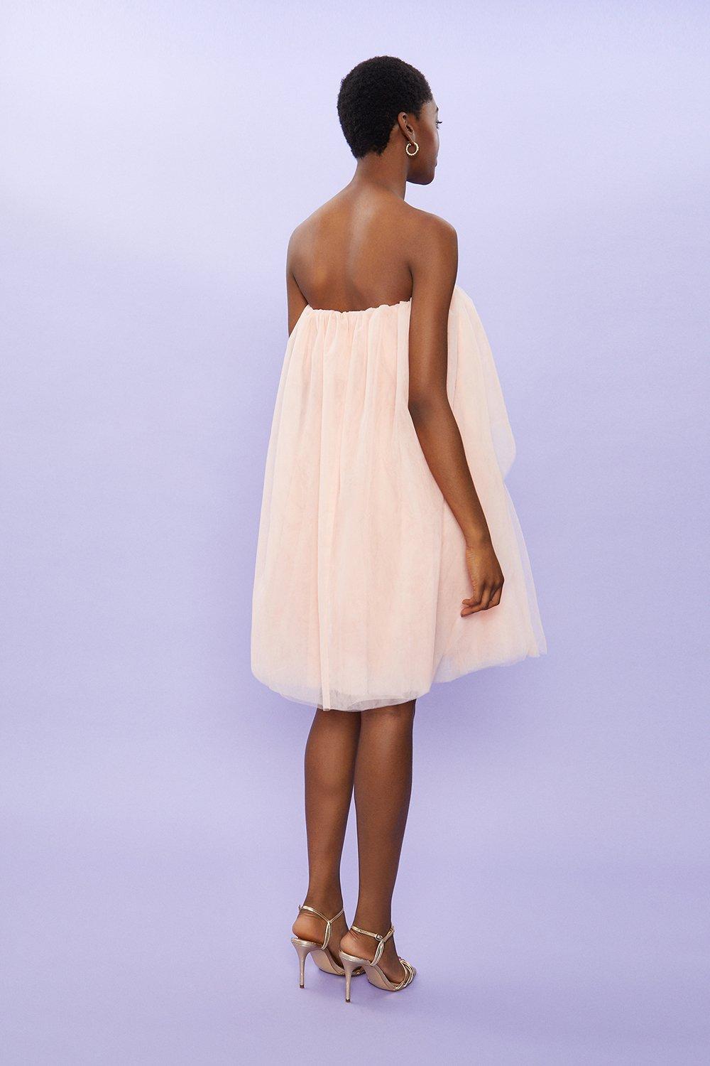 bandeau tulle dress