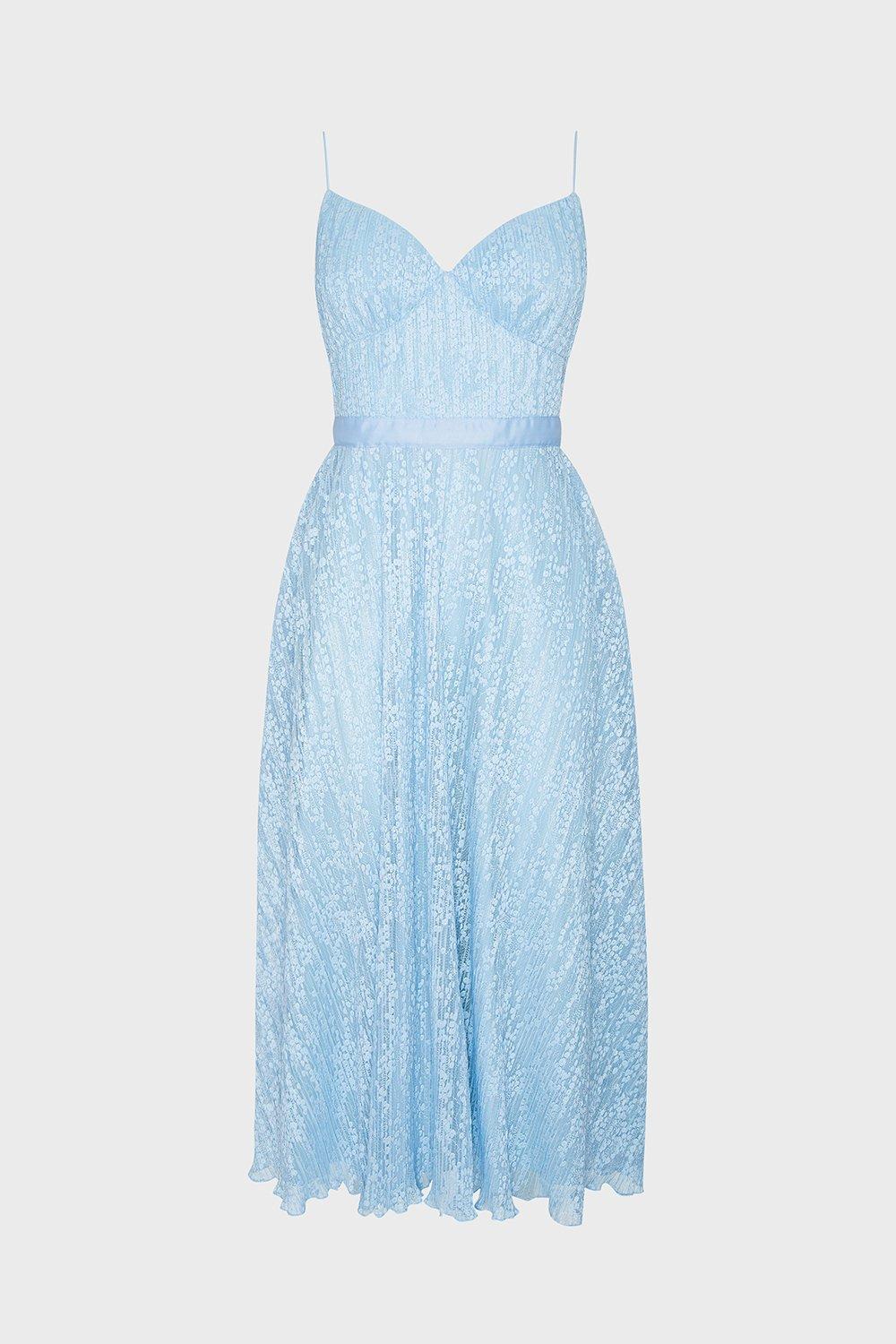ice blue midi dress