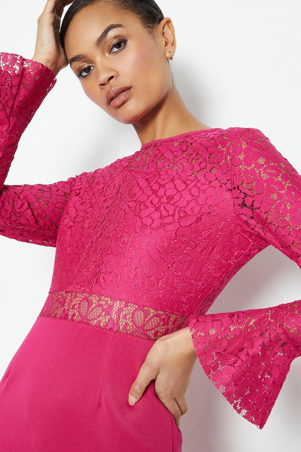 cerise pink shift dress