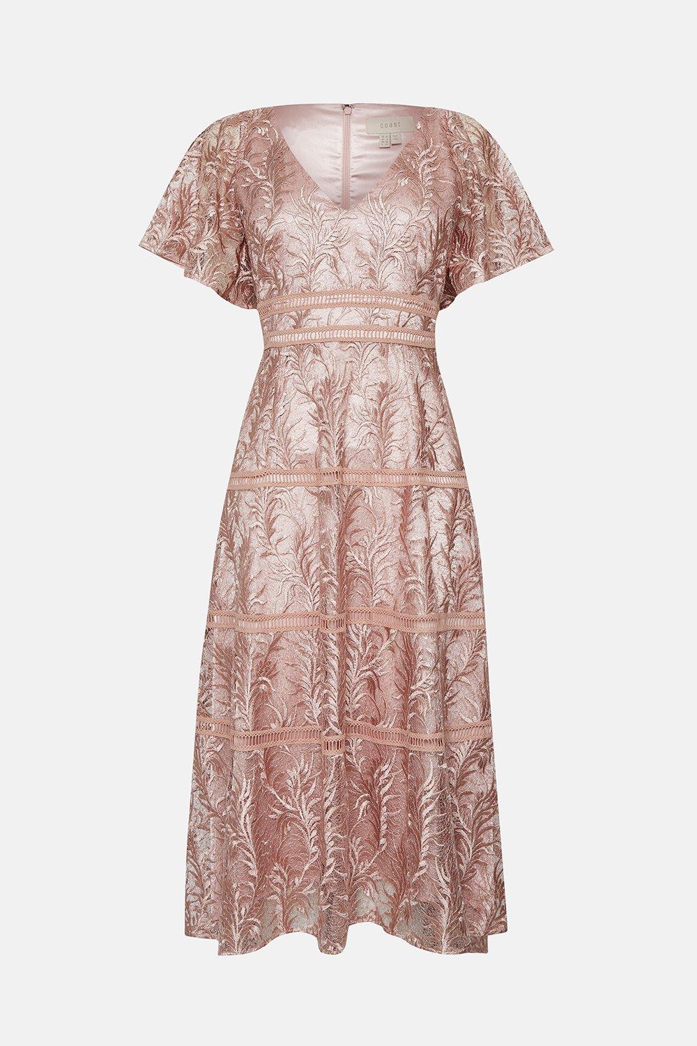 lace embroidered maxi dress