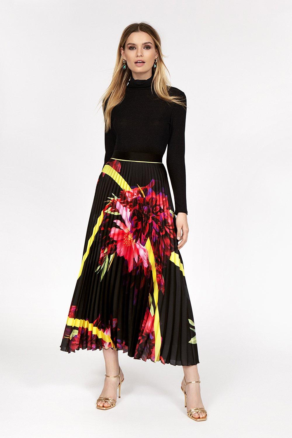 Floral Pleated Midi Skirt | Coast