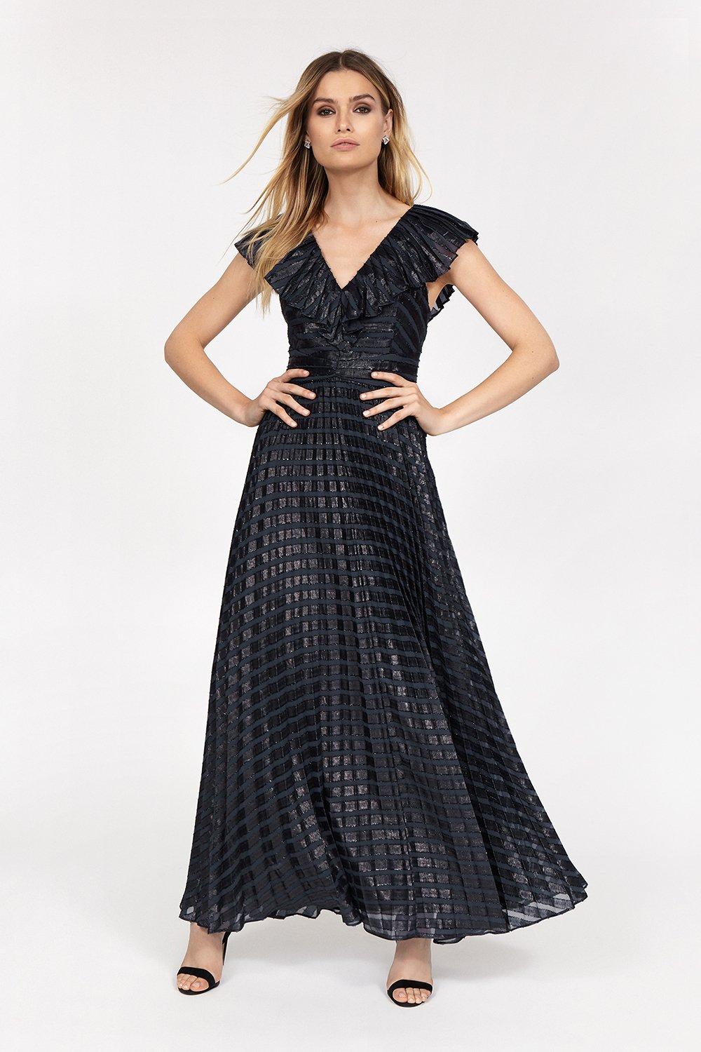 navy sparkle maxi dress