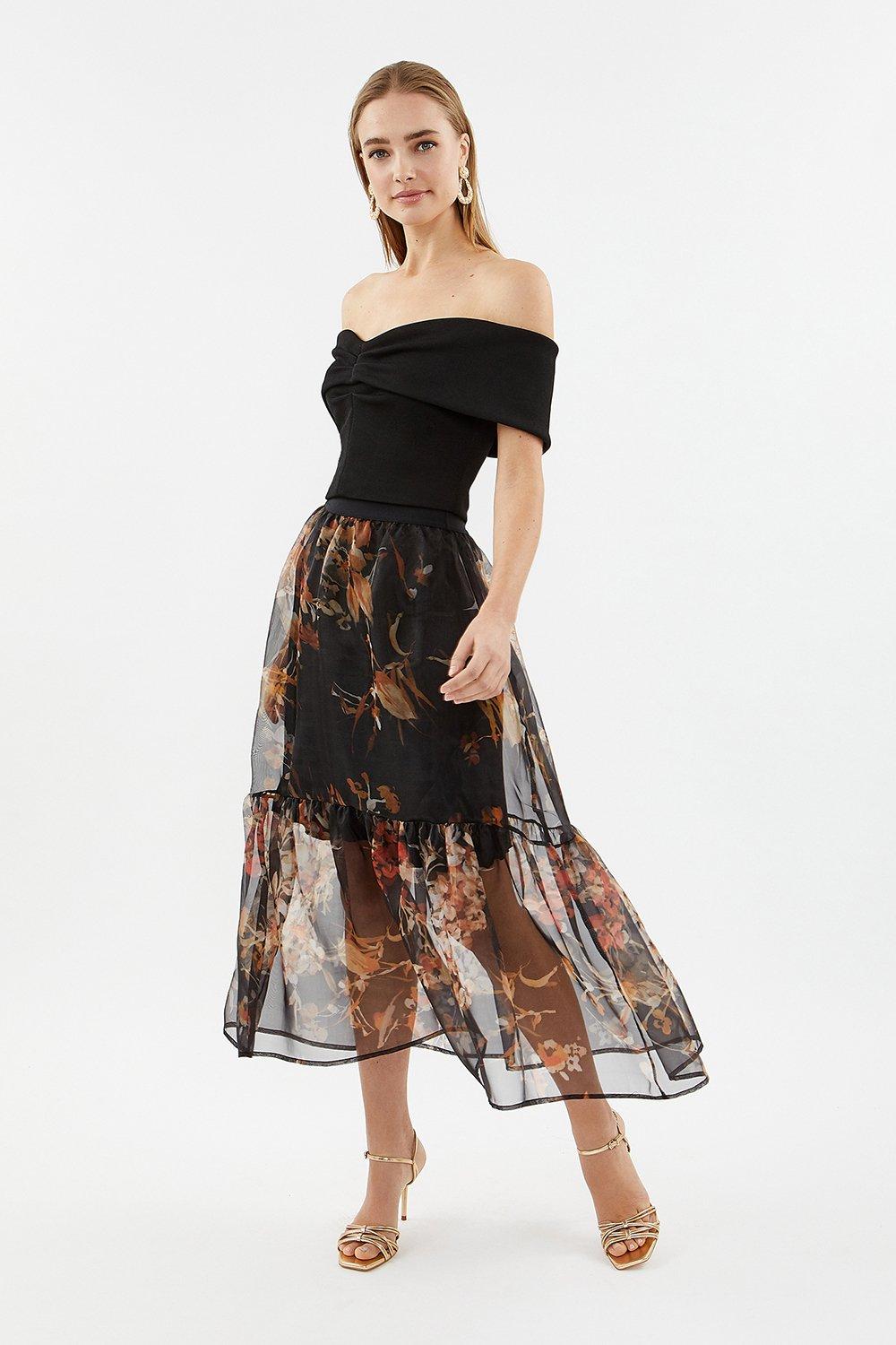 organza midi skirt