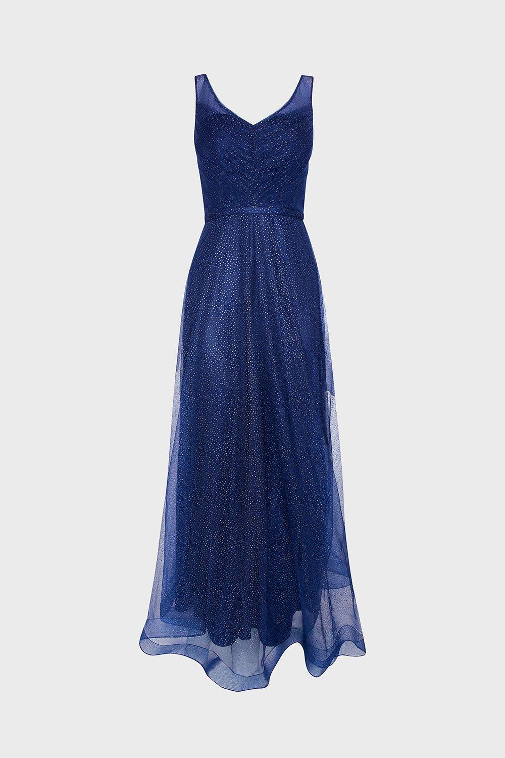 navy sparkle maxi dress