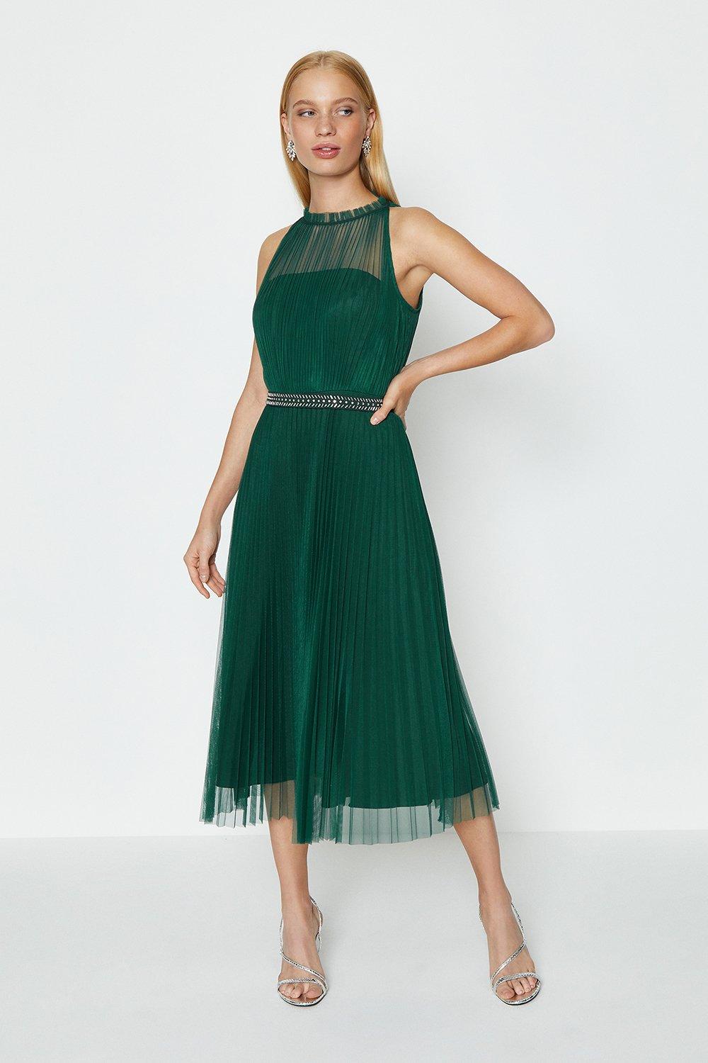 coast forest green dress