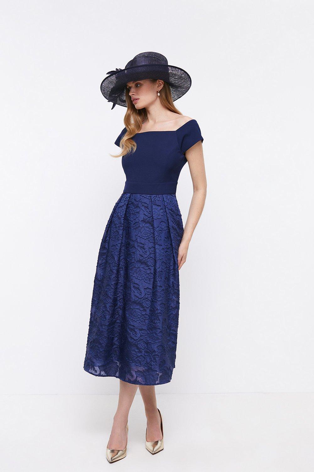 navy blue midi dress uk