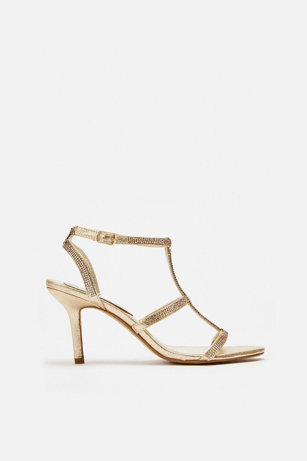 diamante heeled sandals uk