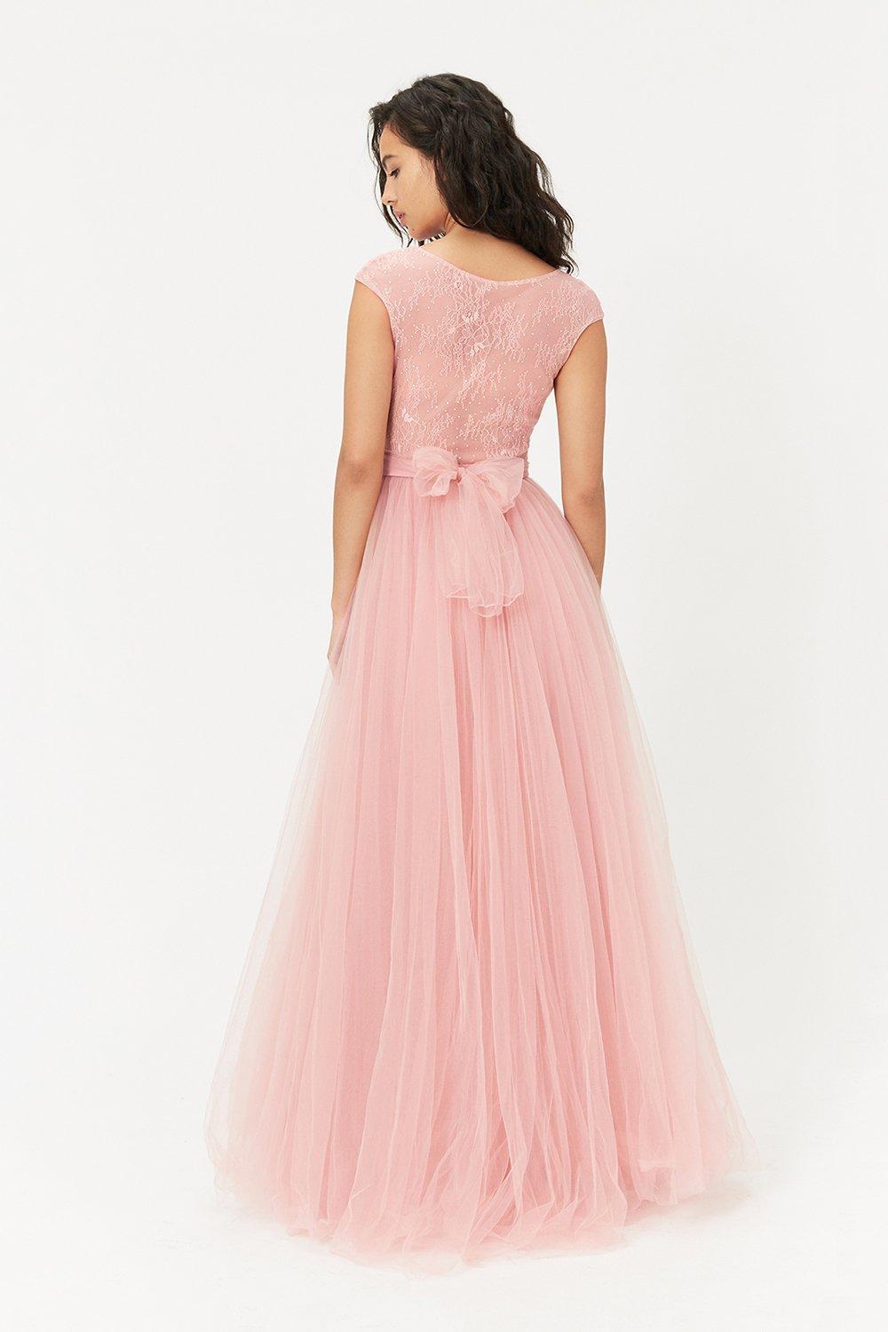 pink maxi gown