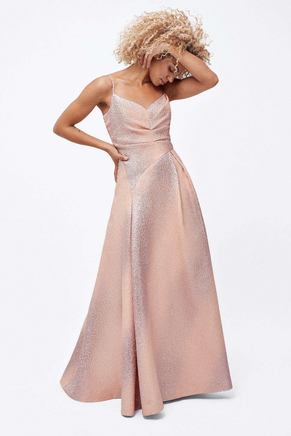 rose gold maxi dress uk