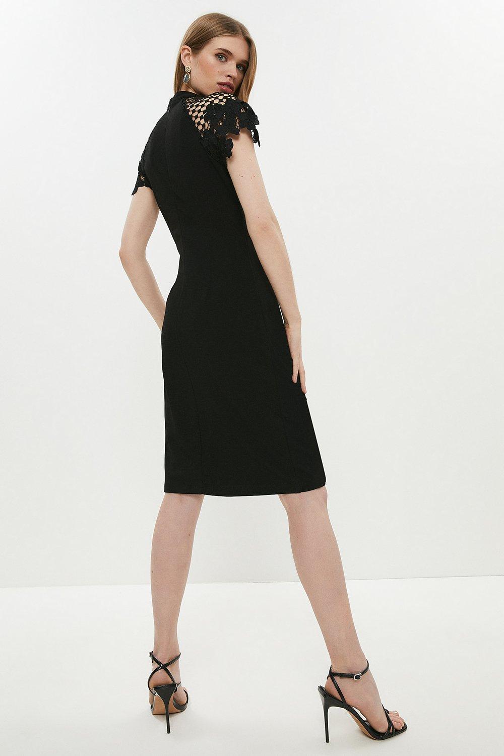 cap sleeve long black dress