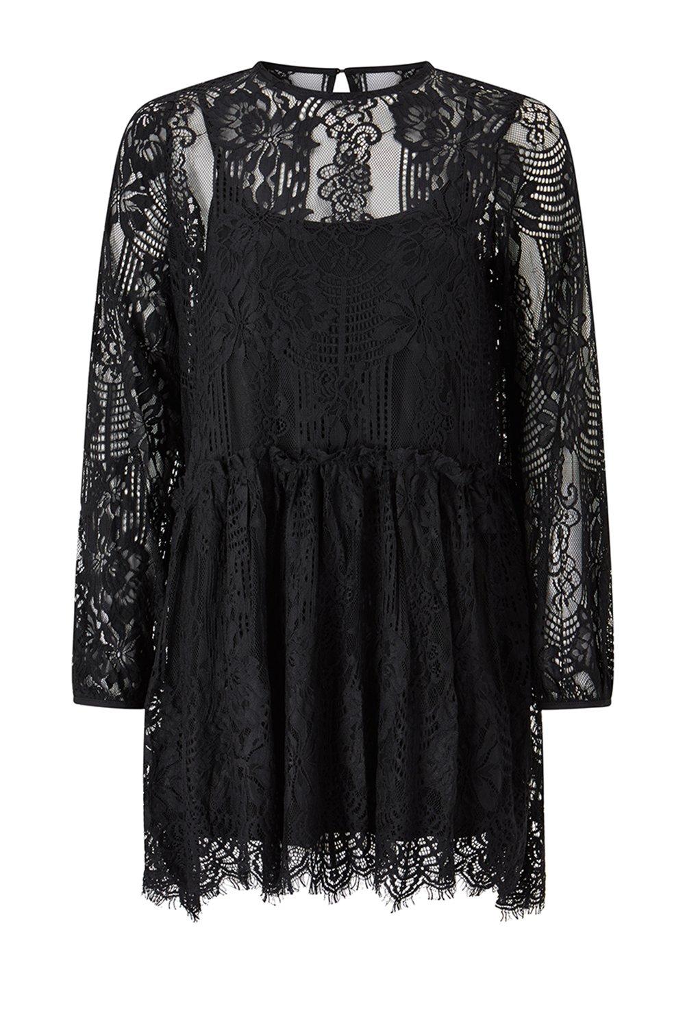 lace smock dress