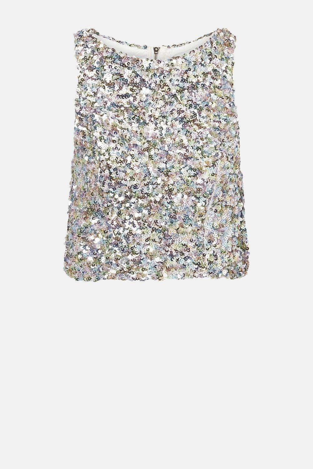 sequin top xl