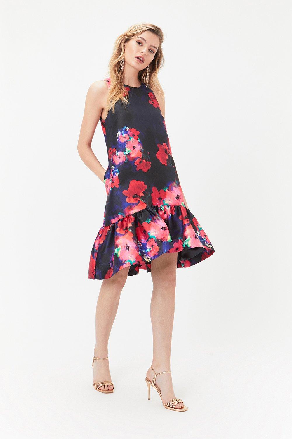 peplum hem dress