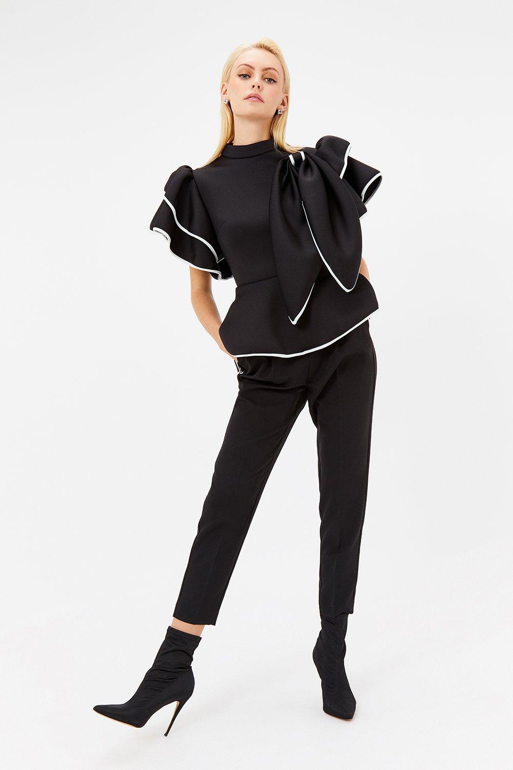 scuba ruffle top