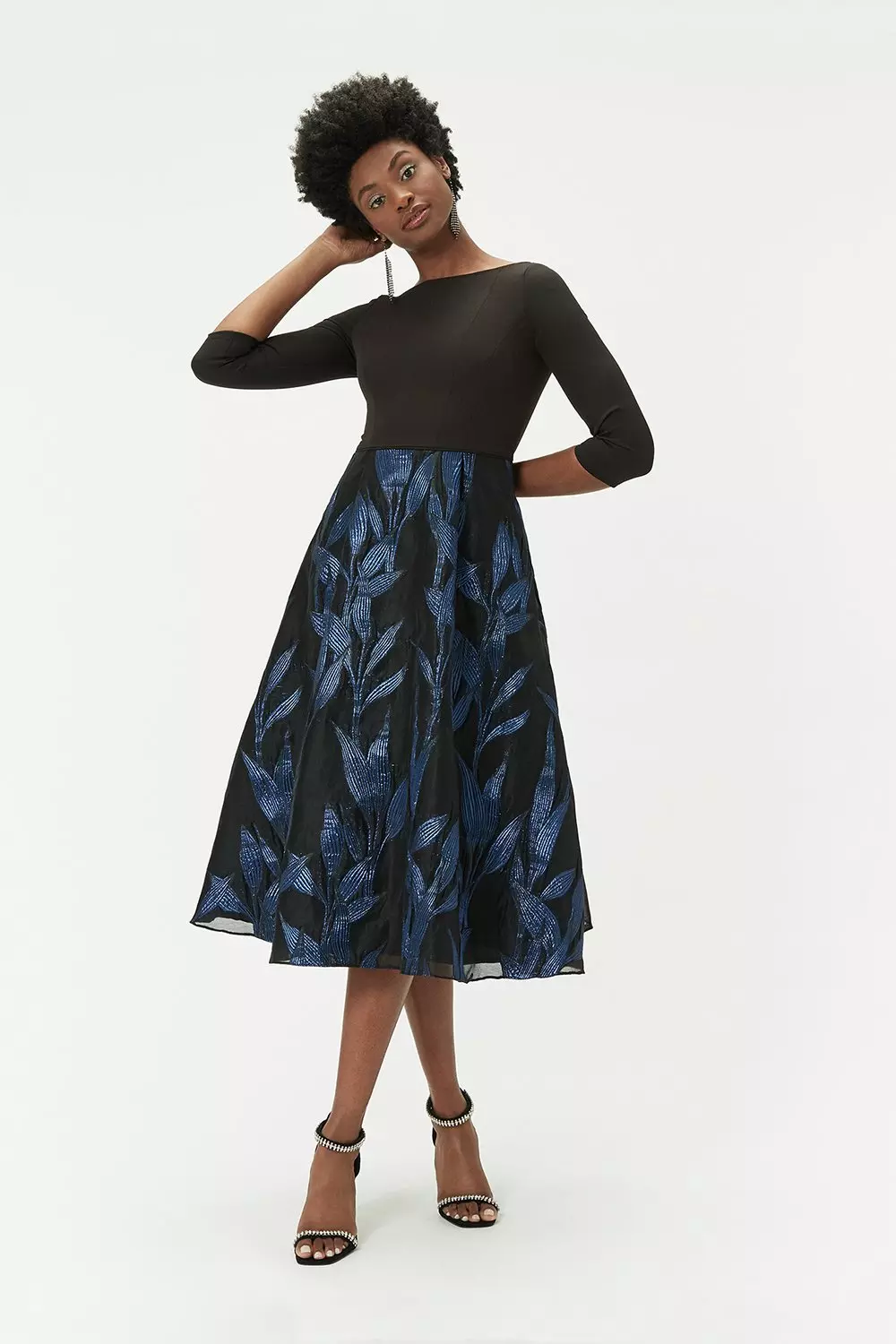 jacquard dress midi