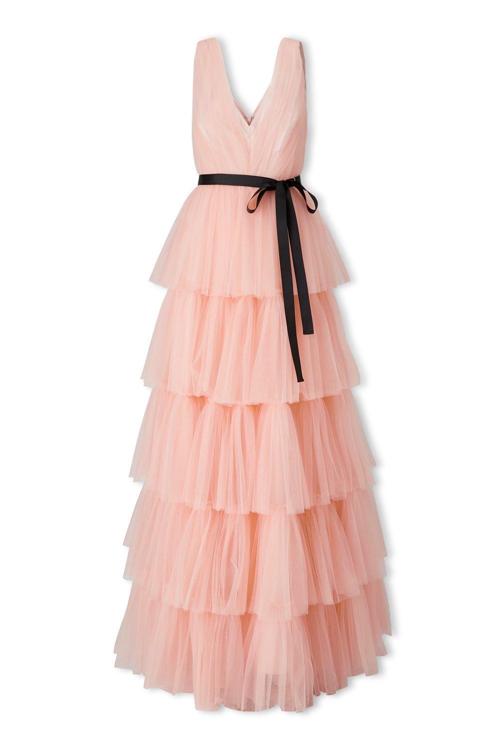 casual tulle maxi dress