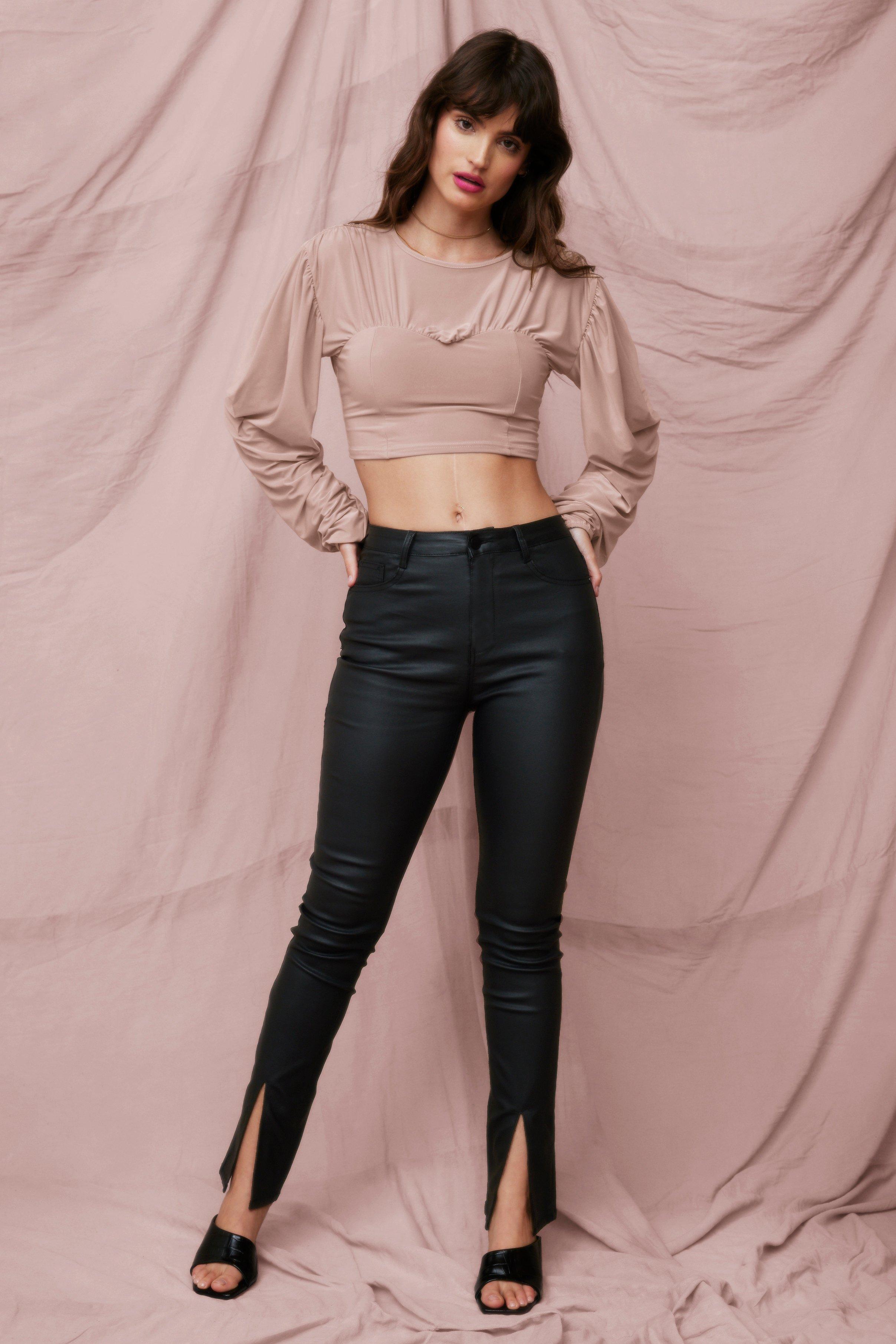 black coated high waist super skinny hallie jeans