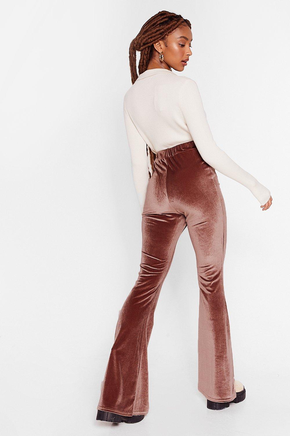 velvet flare pants