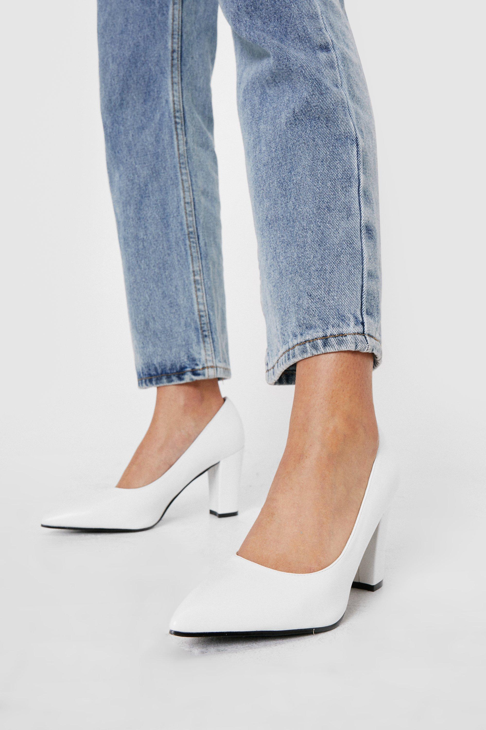 white court block heels