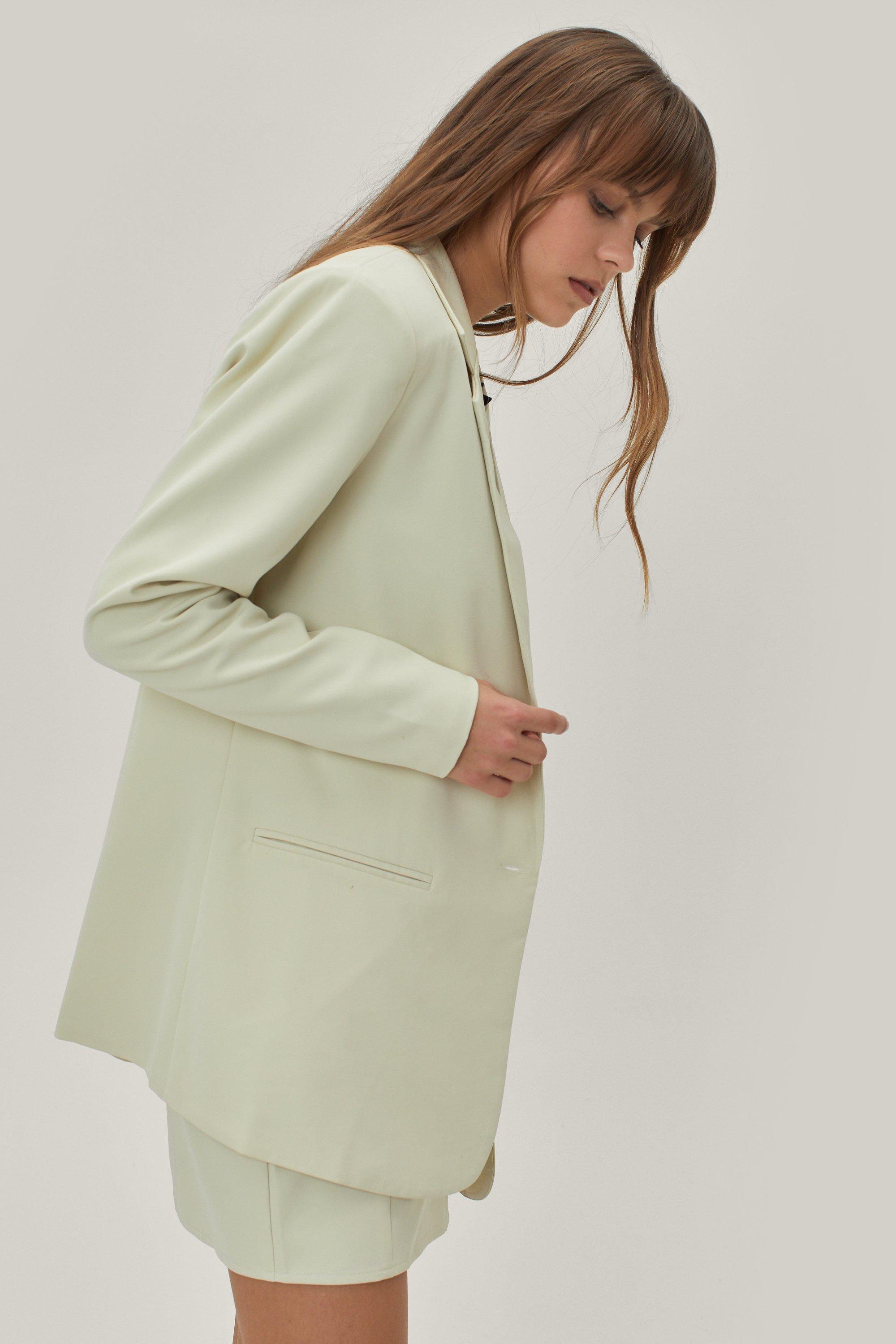 Blazer Oversize À Épaulettes - Beige - 32, Beige