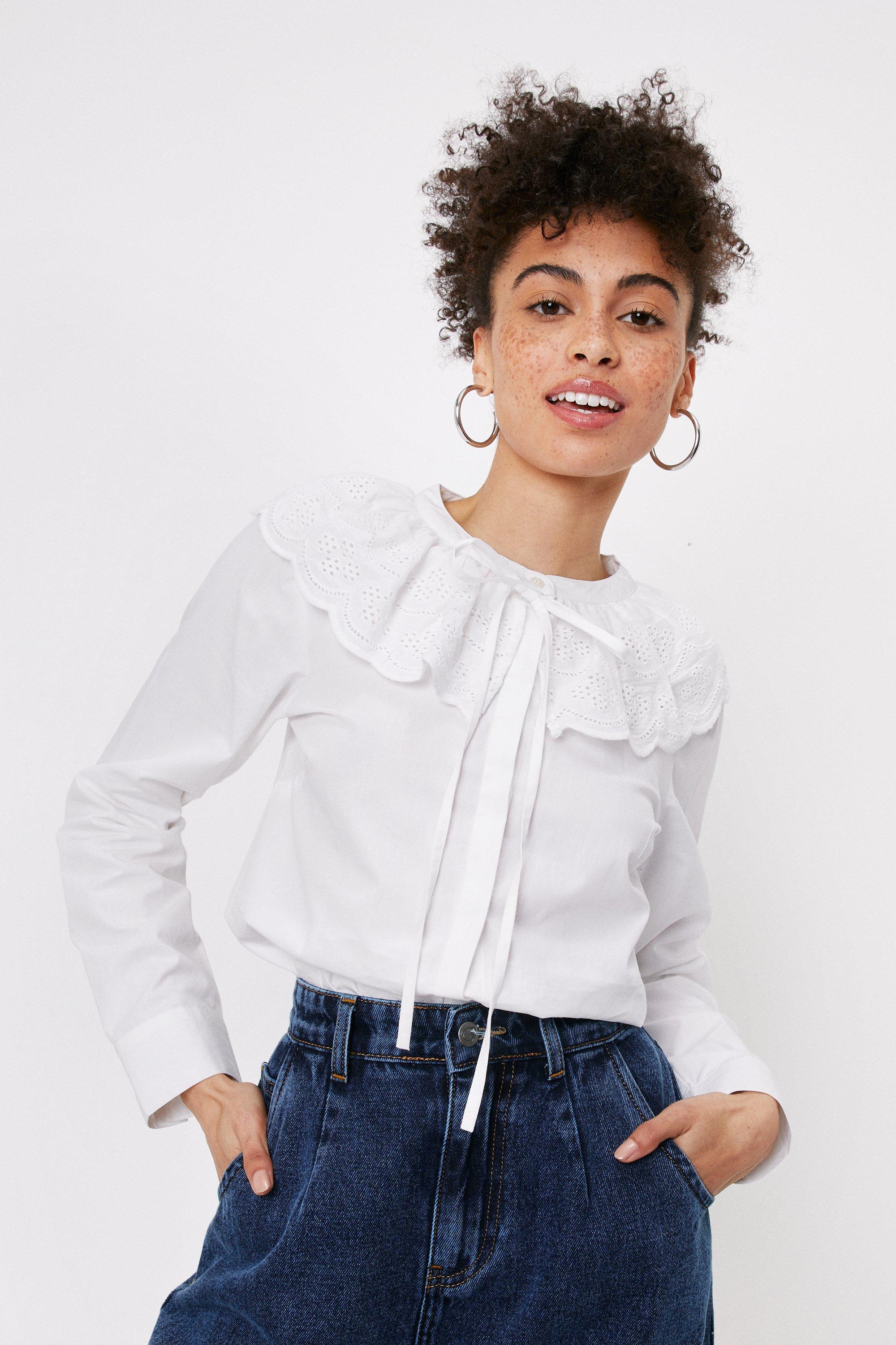 oversized ruffle top