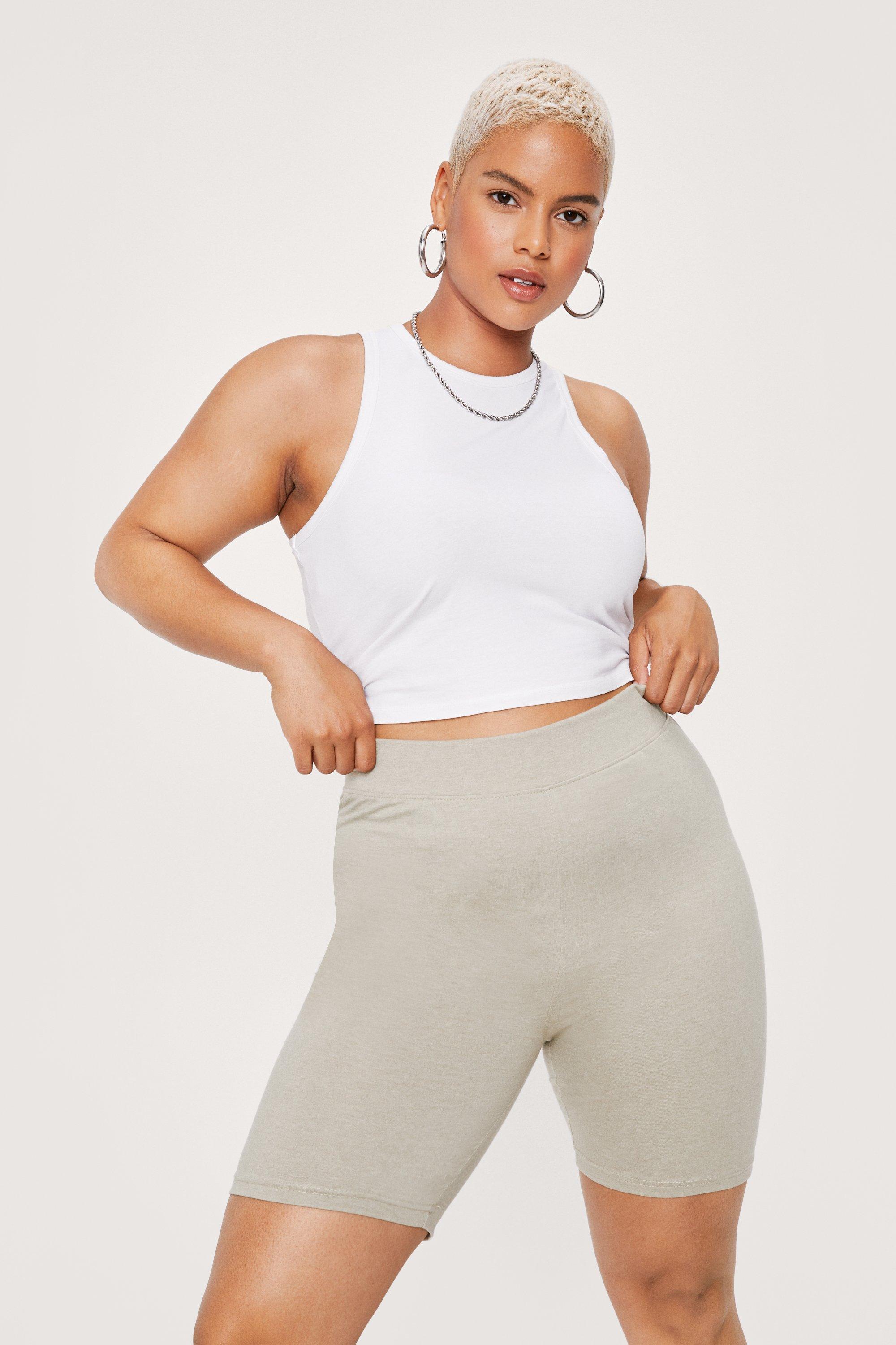 Grande Taille - Short Cycliste Taille Haute - Vert - 44, Vert