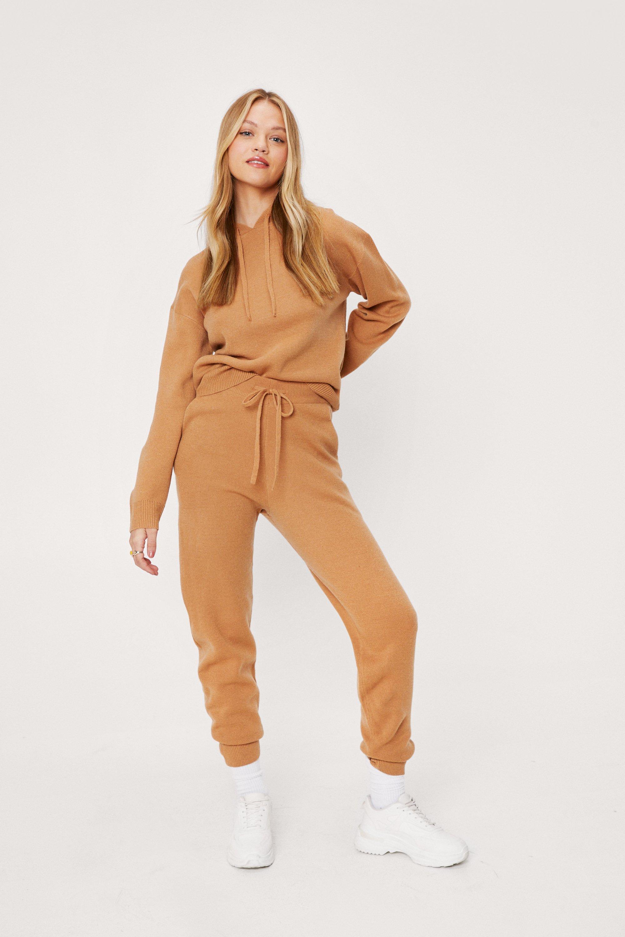 Ensemble Sweat À Capuche & Jogging Assorti En Maille Duveteuse - Marron - 32, Marron