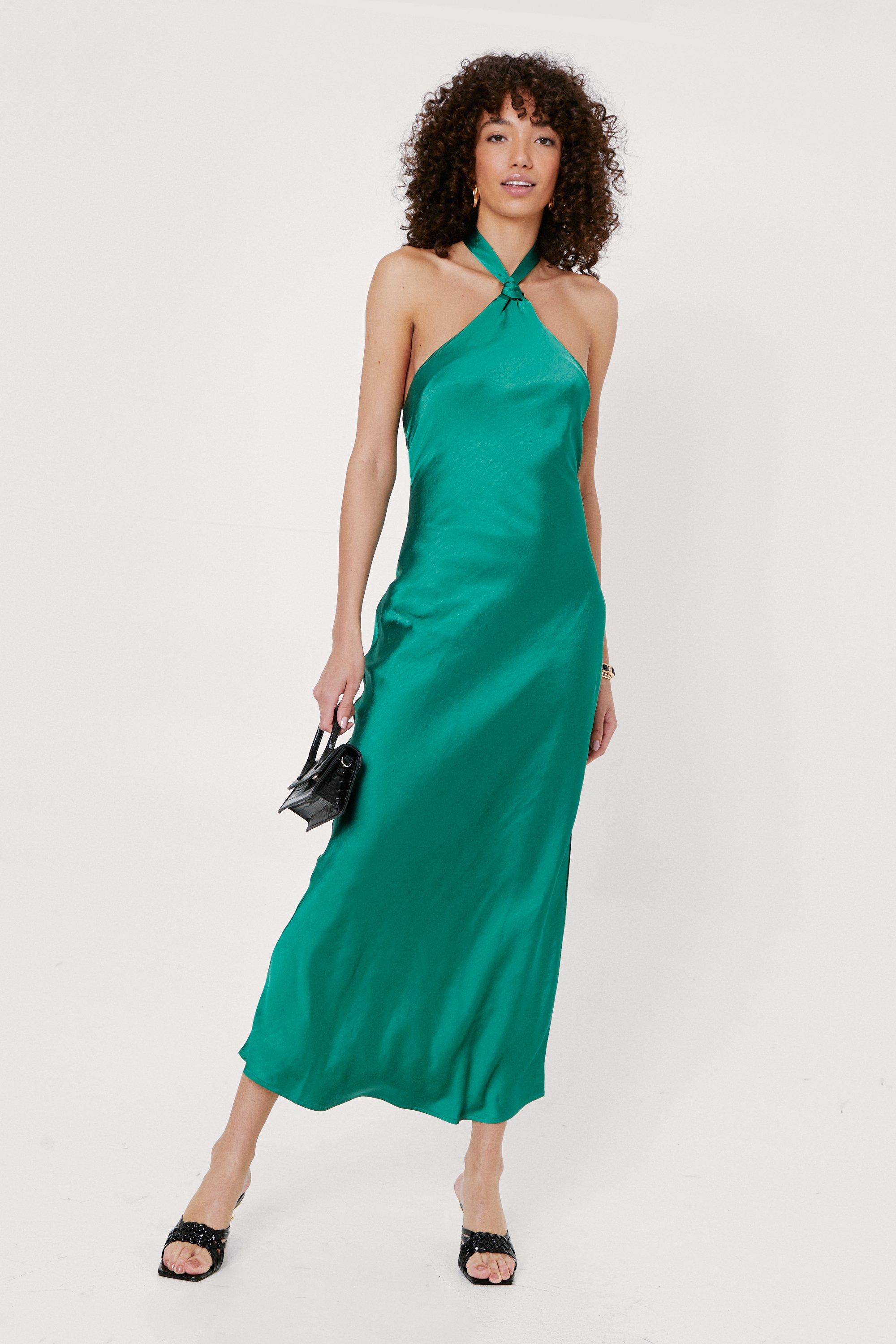 halterneck satin