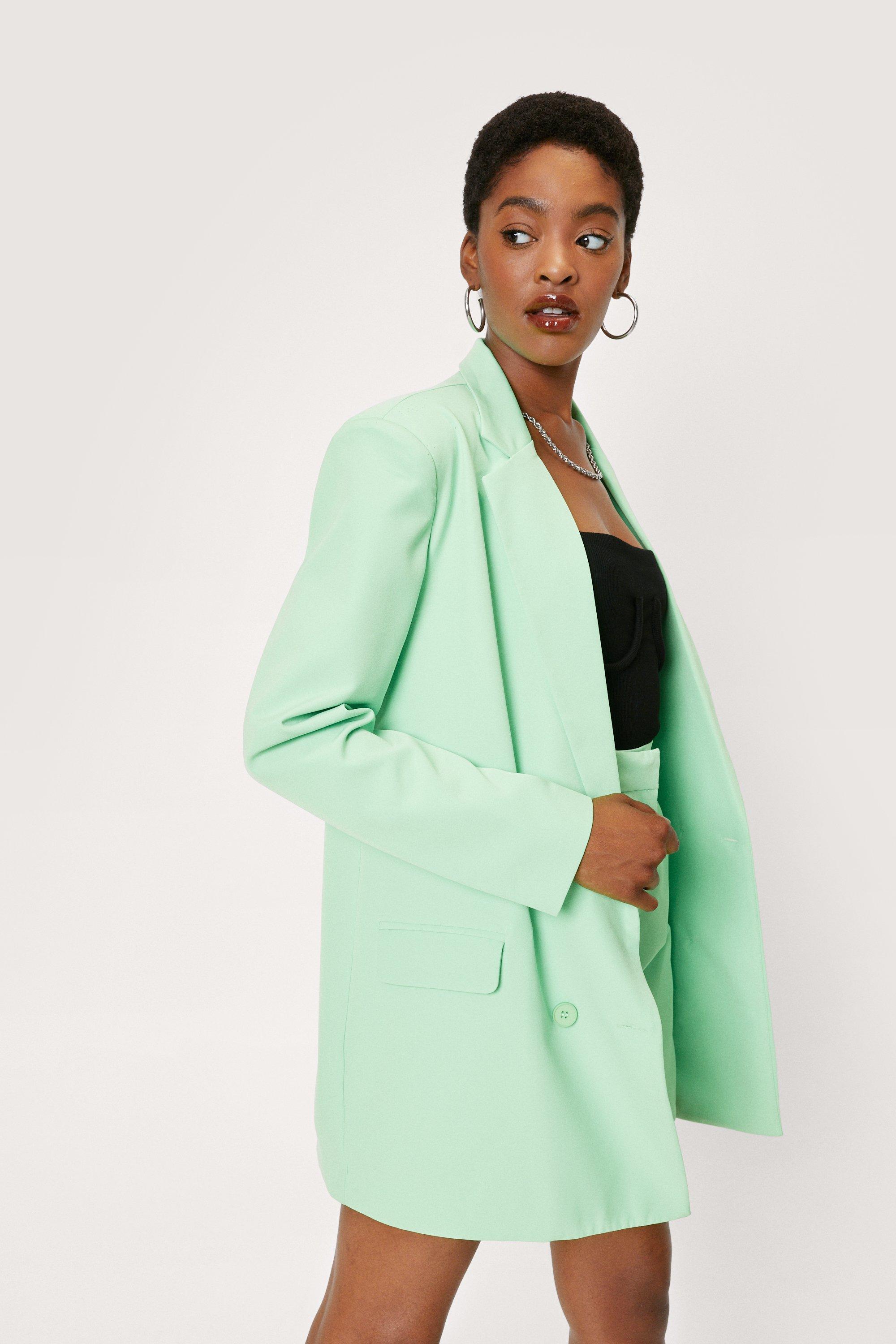 Blazer Oversize Long - Jaune - 34, Jaune